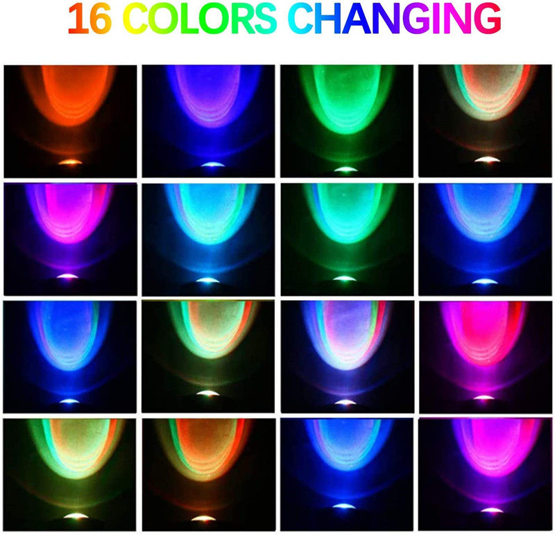 Angelila 12V RGB Color Changing LED Flood Light Waterproof Garden Fountain Pond Pool Aquarium Lights Outdoor Fountain Rockery Lawn Landscape Lighting with Remote Control 10W Spotlight Bulb